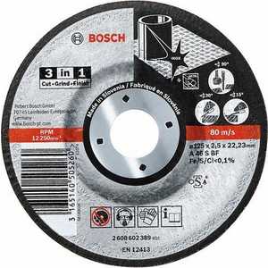 Диск отрезной Bosch 115х22.2х2.5мм 3-в-1 (2.608.602.388)