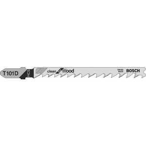 Пилки для лобзика Bosch 100мм 5шт T101D Clean for Wood (2.608.630.032)