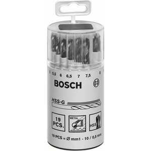Набор сверл по металлу Bosch 1.0-10.0мм 19шт HSS-G (2.607.018.361)