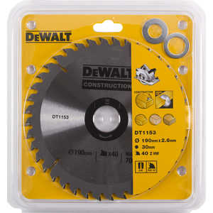 Диск пильный DeWALT 190х30мм 40зубьев (DT 1153)