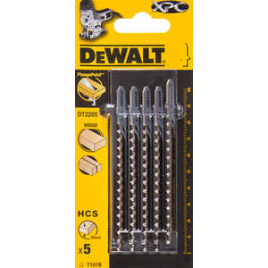 Пилки для лобзика DeWALT 100мм 5шт T101В ХРС (DT 2205)