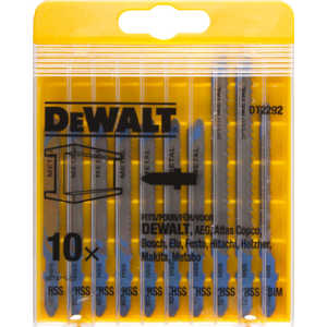 Набор пилок для лобзика DeWALT 10шт HSS (DT 2292)