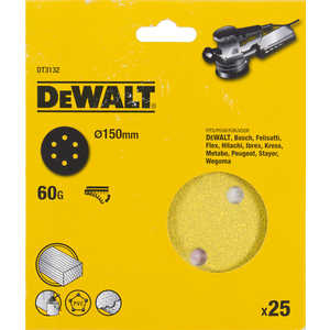 Шлифкруг DeWALT 150мм К60 25шт (DT 3132)