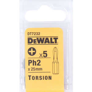 Бит DeWALT PH2 х25мм 5шт Extreme (DT 7232)