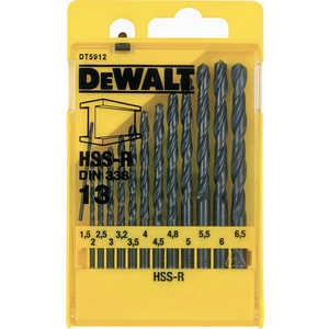 Набор сверл по металлу DeWALT 1.5-6.5мм 13шт HSS-G (DT 5912)