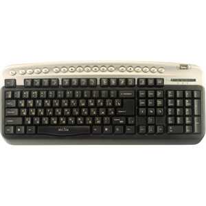 Oklick 320M Multimedia Keyboard Black-Silver USB+PS/2 + USB порт