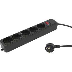 Сетевой фильтр PC PET AP01006-3-B 3м. 5 розеток, чёрный