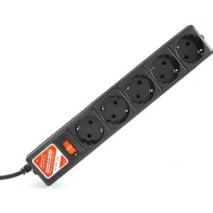 Сетевой фильтр Power Cube SPG-B-6 1.9м. 5 розеток, черный