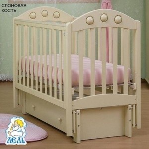 Кроватка Кубаньлесстрой Орхидея поперечный маятник/ящик (слоновая кость) АБ 24.2