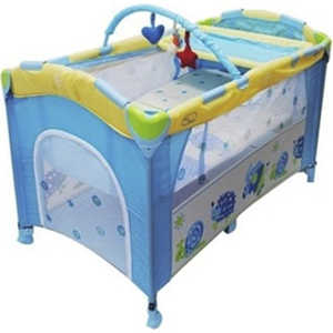 Манеж-кровать Bebe Planete "Slip and Play" LB (синий)