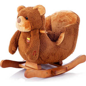 Jolly Ride Качалка меховая "Мишка" Rock My Baby коричневая YR 2522 H