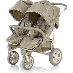 Коляска прогулочная для двойни Baby Care "Cruze Duo" (olive checkers)