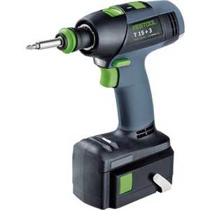 Аккумуляторная дрель-шуруповерт Festool T 15+3 LI 3.0/GG