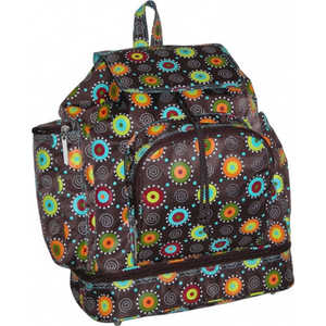 Сумка для мамы Kalencom Backpack- doodle buqs (chocolate)