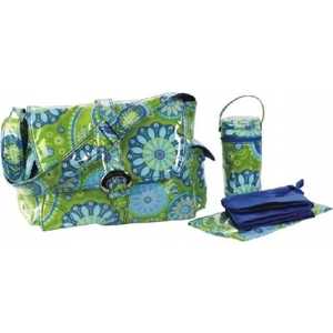 Сумка для мамы Kalencom Buckle bag gypsy paisley (green lamin)