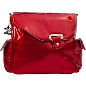 Сумка для мамы Kalencom Flap bag irredescent pattent (red)