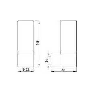 Стакан Emco System2 148х82х52 мм хром (352000100)