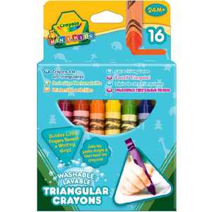 Мелки Crayola смываемые треугольные восковые (16шт.) 52-016T
