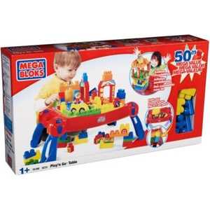 Mega Bloks Игровой столик с конструктором Макси (50 дет.) основных цветов 8233