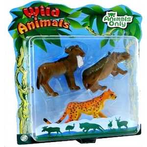 Набор Toys Lab "Дикие животные" (бегемот, бизон, гепард), 3шт. 31005