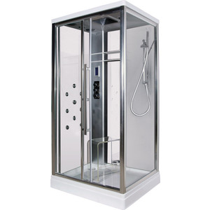 Душевая кабина Edelform Quadro 90х110х220 см левая серая белые стенки (EF-2401)