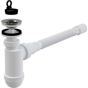 Сифон AlcaPlast для раковины с выпуском D40 с гибкой гофрой (A41 Flexi)