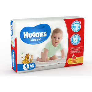 Подгузники Huggies "Classic" 7-18кг 68шт Mega 5029053543154
