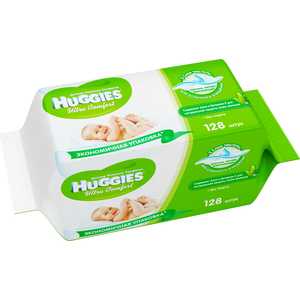 Детские влажные салфетки Huggies "Ultra Comfort + Алое Duo" 64х2шт 5029053534756