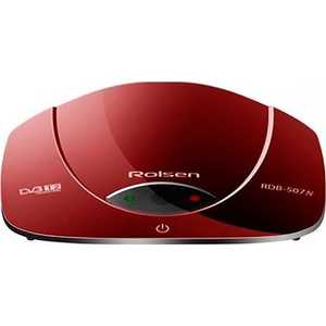 Тюнер DVB-T2 Rolsen RDB507N red