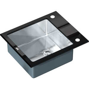 Мойка кухонная ZorG inox-glass (gl-6051-black)