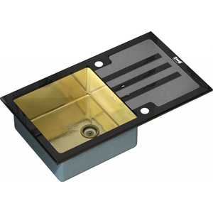 Мойка кухонная ZorG inox-glass 780x510 (gl-7851-black-bronze)