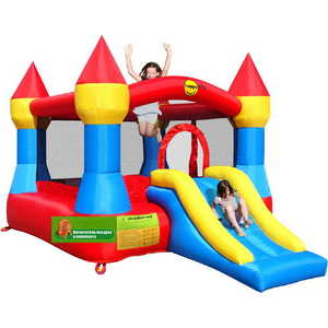 Надувной батут Happy Hop "Castle Bouncer with Slide" 9017P