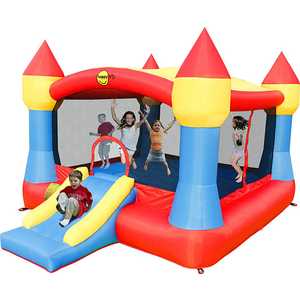 Надувной батут Happy Hop "Super Castle Bouncer with Slide" 9217N