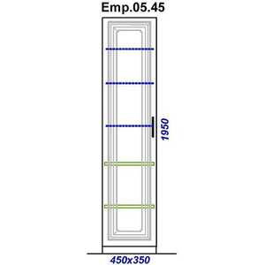 Пенал Aqwella Империя напольный черный (Emp.05.45/blk)