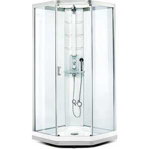 IDO Showerama 9-5 100x100 узорч. стекла профиль бел. (48751-21-010)