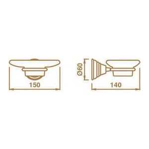 Мыльница Bagno Associati Old Brass Canova настенная (CA12292)