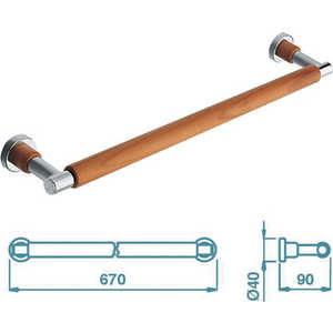 Bagno Associati Держатель полотенца 60 см черный дуб Otello OT21205