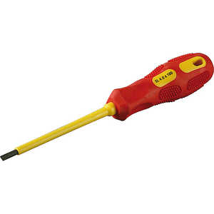 Отвертка Stayer Insulated Max-Grip диэлектрич Cr-V SL 4.0х100мм (25827-04-100 G)