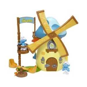 Jakks Набор делюкс "Домик-мельница с 2-мя Смурфиками" 49625(49624)