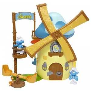 Jakks Набор делюкс Домик-мельница с 2-мя Смурфиками" 33260 (49625)