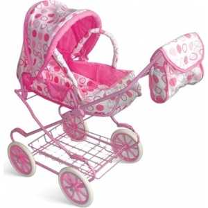 1Toy Коляска для кукол с люлькой розовая Т52270