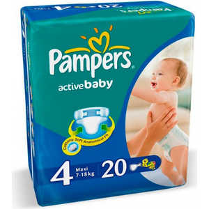 Подгузники Pampers "Active Baby" 7-14кг 20шт Standart 4015600002527