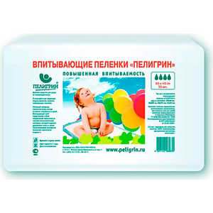 Пеленки впитывающие Пелигрин 60х40см 30шт 4607122560809
