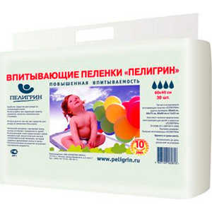 Пелигрин Пеленки впитывающие 60х40 см (5шт) 4607122560328