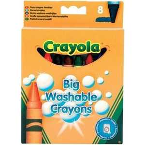 Мелки восковые Crayola 8шт смываемые большие 878