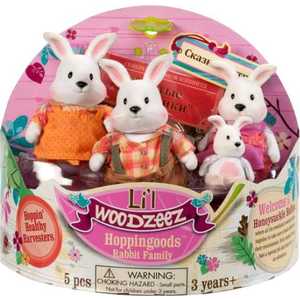 Li'l Woodzeez Семейка Кроликов (4 шт) в наборе с книжкой 6006Q