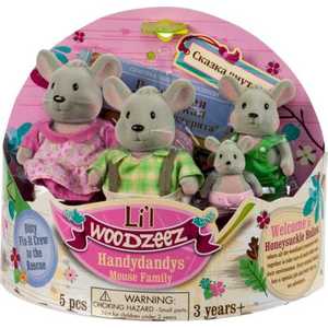 Li'l Woodzeez Семейка Мышей (4 шт) в наборе с книжкой 6003Q