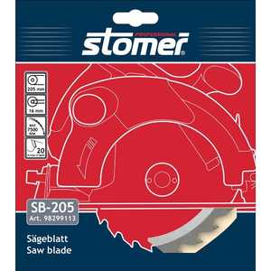 Диск пильный Stomer 205х16мм 20зубьев (SB-205)