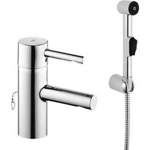 Смеситель для раковины Grohe Essence с гигиеническим душем и настенным держателем (23122000)