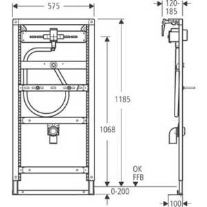 Инсталляция Grohe Dal rapid s д/писсуара (37186000)